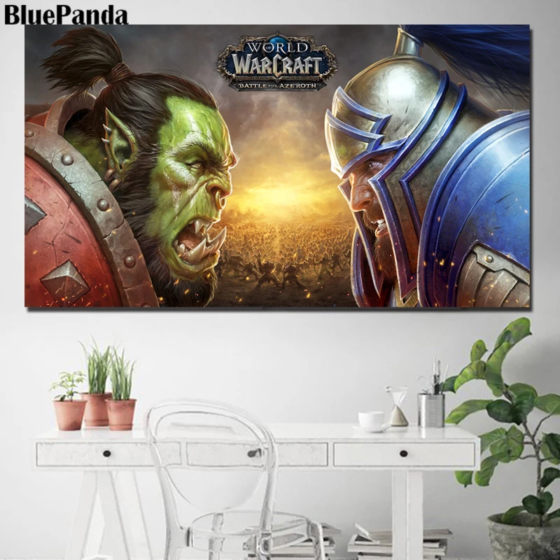 Warcraftes игра Lich King Anduin Wrynn Azeroth плакаты постеры на холсте Современная