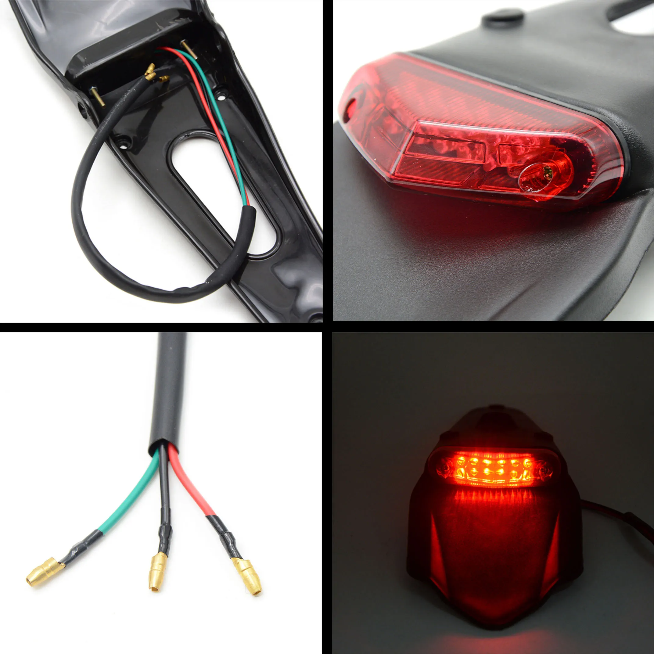 

FOR SUZUKI RMX450Z RMX250S Motorbike Motorcycle Tail Light Rear Fender Stop LED Tail Lights 2 Color FOR 530EXC-/EXC-R