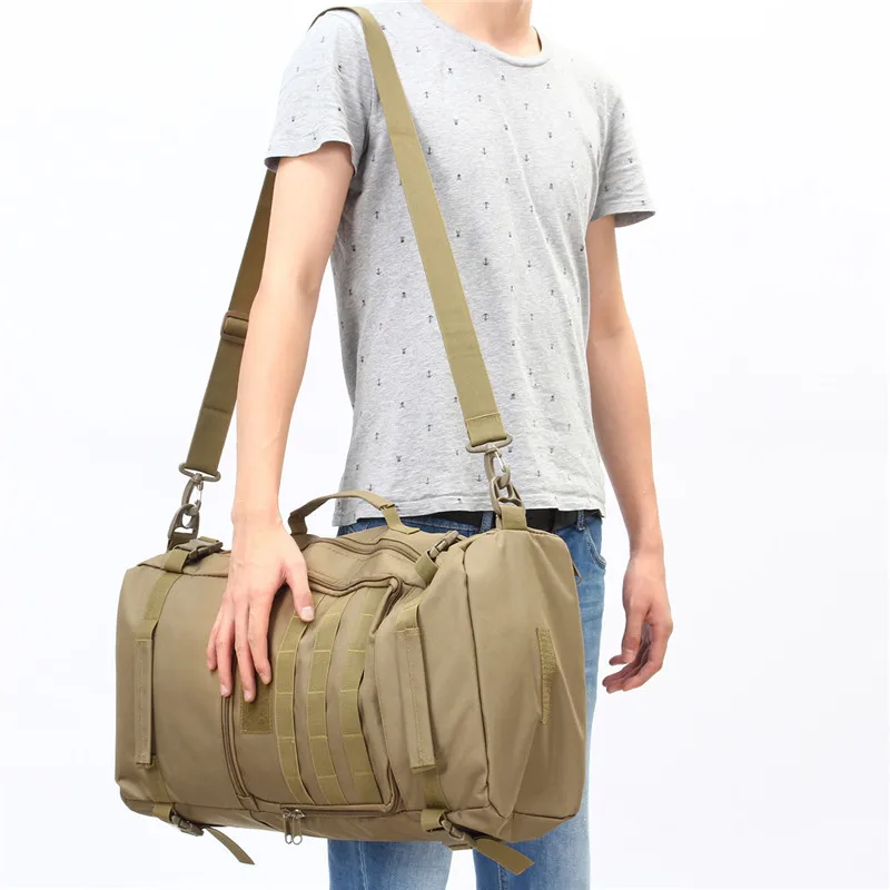 Многофункциональный Холщовый спортивный военный тактический рюкзак объемом 50 л