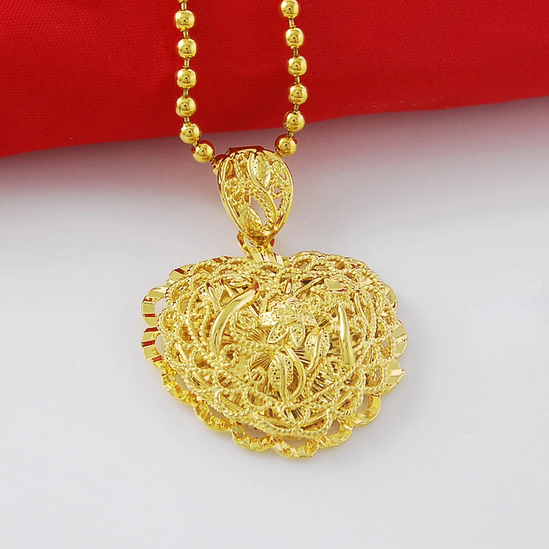 Ожерелье с подвеской из 24 каратного золота увлекательным дизайном совместное