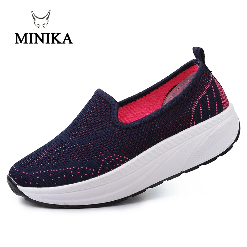 Кеды Oulan женские на платформе мягкие кроссовки без шнуровки удобная обувь для