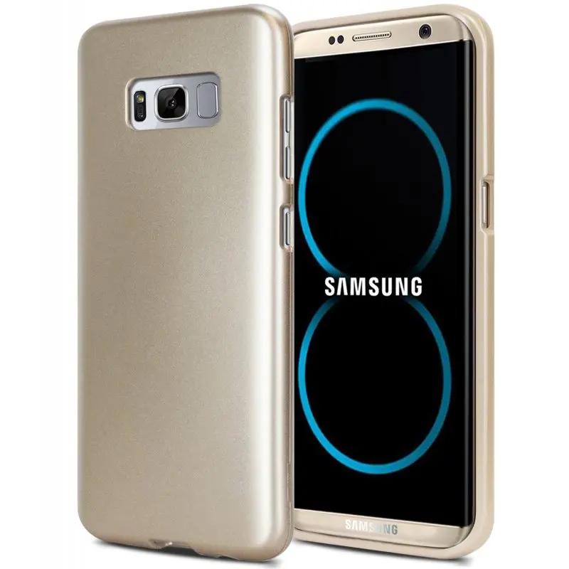 Для Samsung Galaxy S8 PLUS Mercury Goospery i-Jelly металлическая отделка тонкий бампер гибкий мягкий