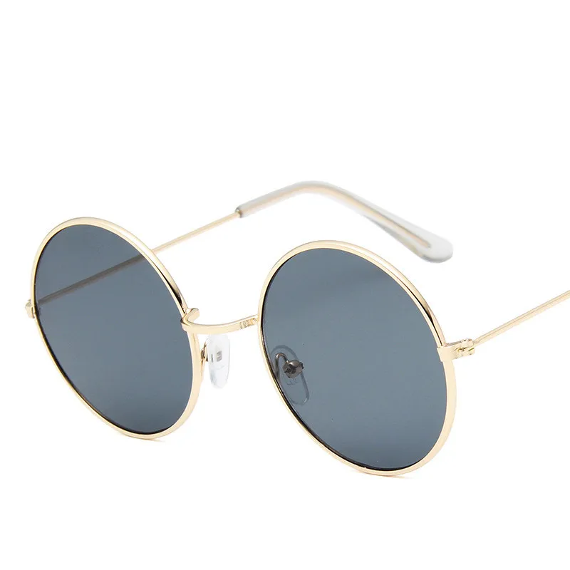 

Vintage Round Women Sunglasses Shades Men Metal Frame Color Lens Ladies Sunglasses Brand Fashion Sun Glasses Gafas Eyewear