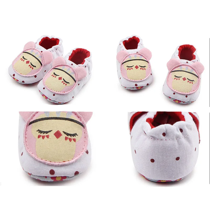 Обувь для девочек обувь первых шагов Мокасины с мультяшным рисунком малышей