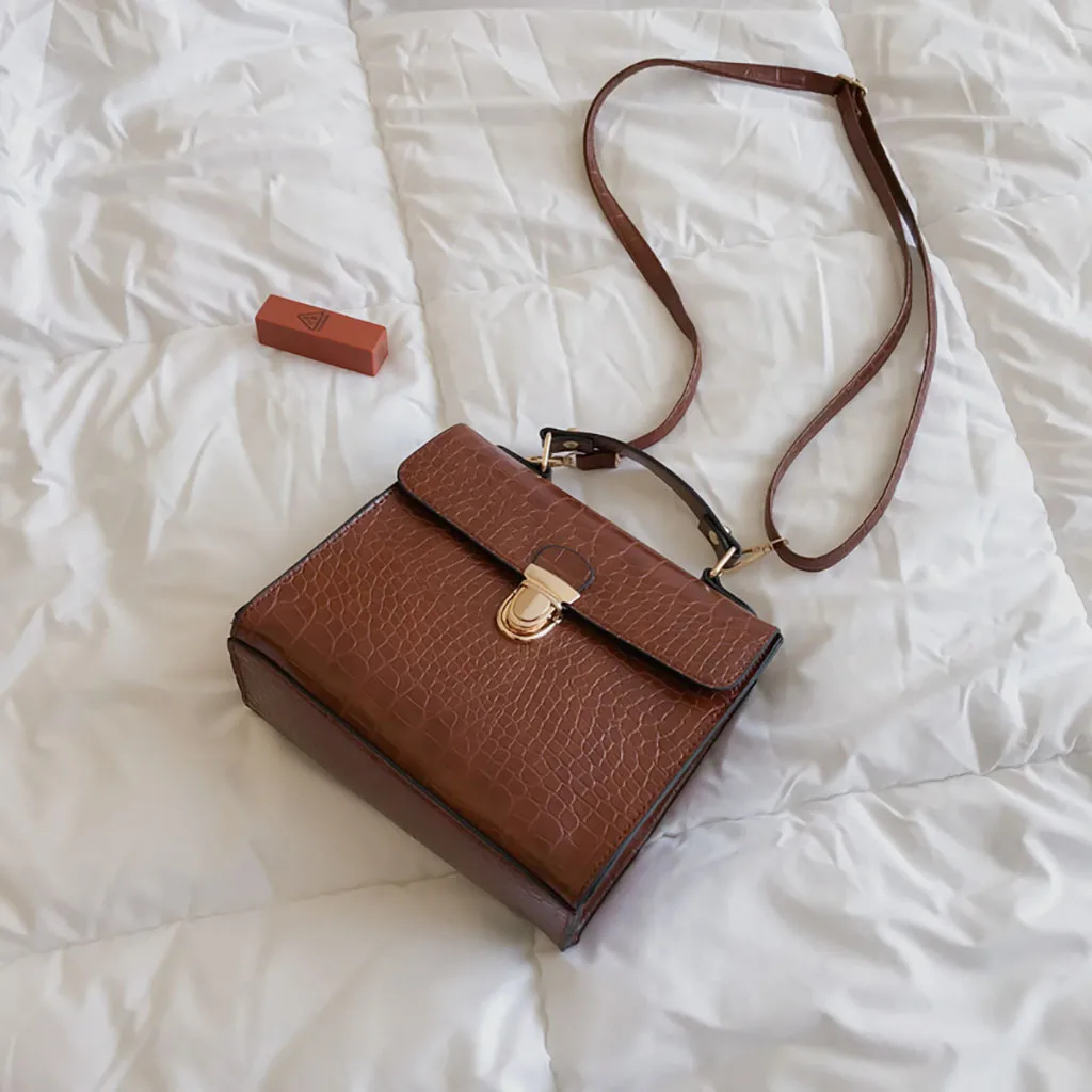 OCARDIAN Сумка женская повседневная однотонная с клапаном кожаная сумка через плечо