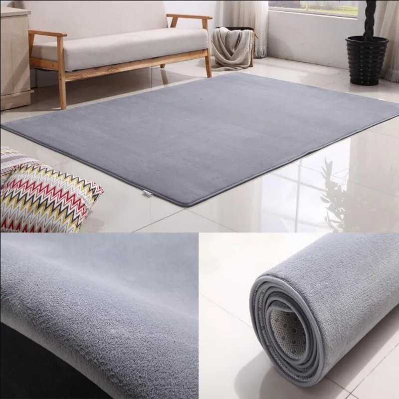 

Ultra Soft Thick Memory Foam Absorbent Coral Fleece Fabric Area Rugs Nonslip Living Room Carpet Bathroom Rugs Set Floor Shag Rug