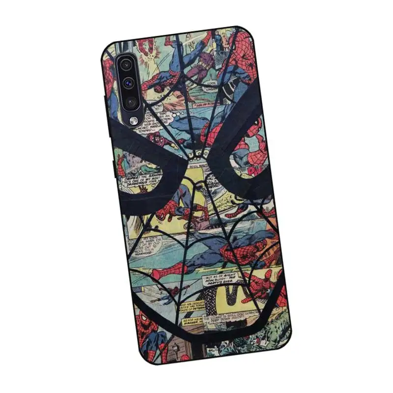 P200 Человек-паук черный силиконовый чехол для samsung Galaxy A6 A7 A8 A9 A10 A30 A40 A50 A60 A70 A80 A90 5G A20E