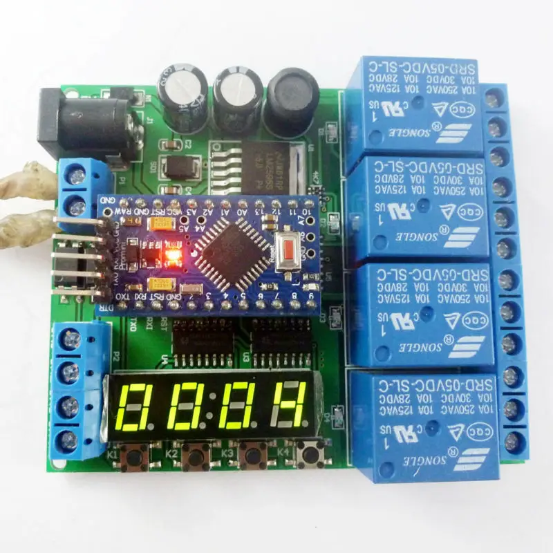 

DC 5-24V 4CH Pro mini PLC модуль платы реле для Arduino светодиодный дисплей таймер задержки цикла Переключатель ВКЛ/ВЫКЛ