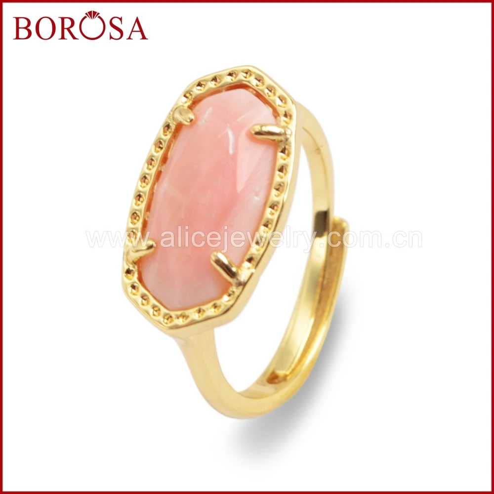 BOROSA 5 шт золотистого цвета ободок коготь шестиугольник натуральный многовид