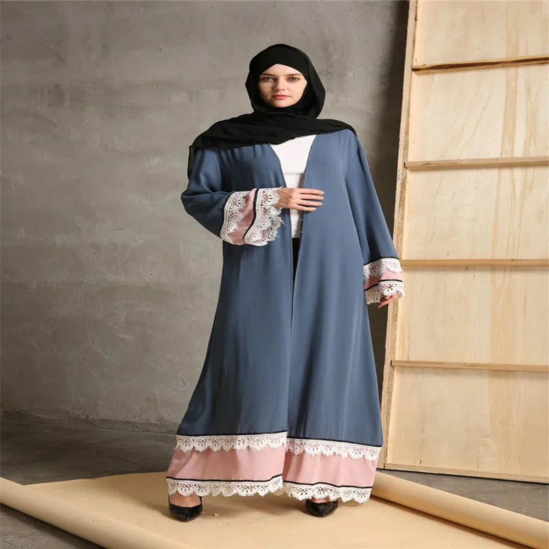 Кардиган в стиле Рамадан для женщин длинное платье из кружева абайя модная