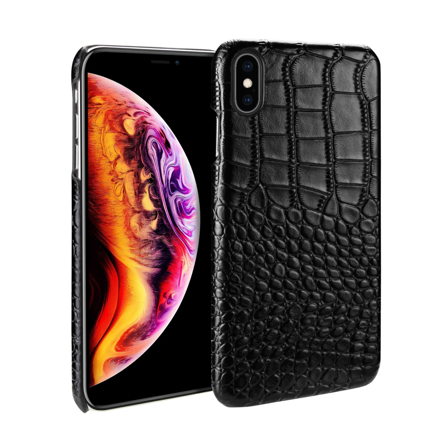 Чехол-накладка из натуральной воловьей кожи с крокодиловой текстурой для Huawei P20