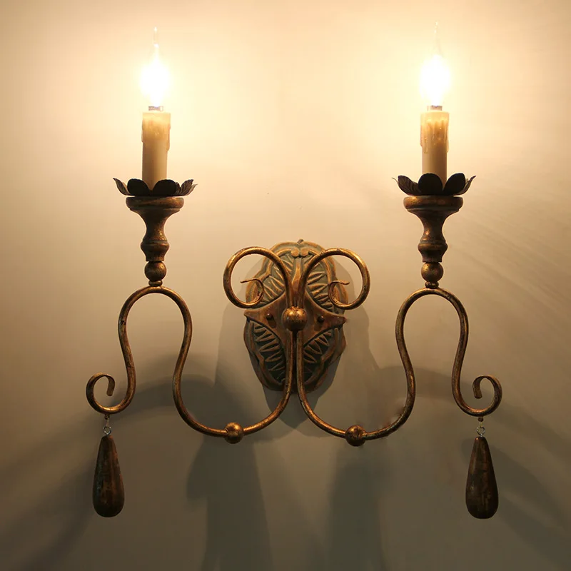 Традиционный настенный светильник для прихожей с 2 лампами американское