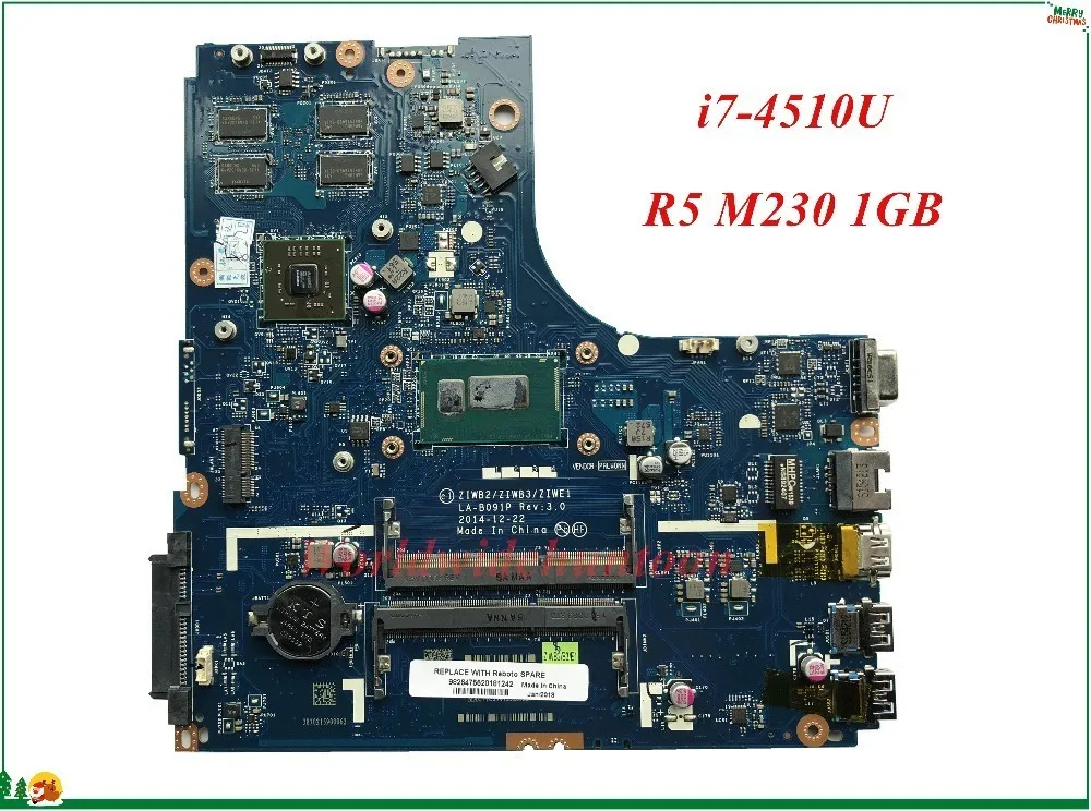 Высокое Качество MB 5B20G46024 для Lenovo Ideapad B50 70 материнская плата ноутбука LA B091P SR1EB I7 4510U