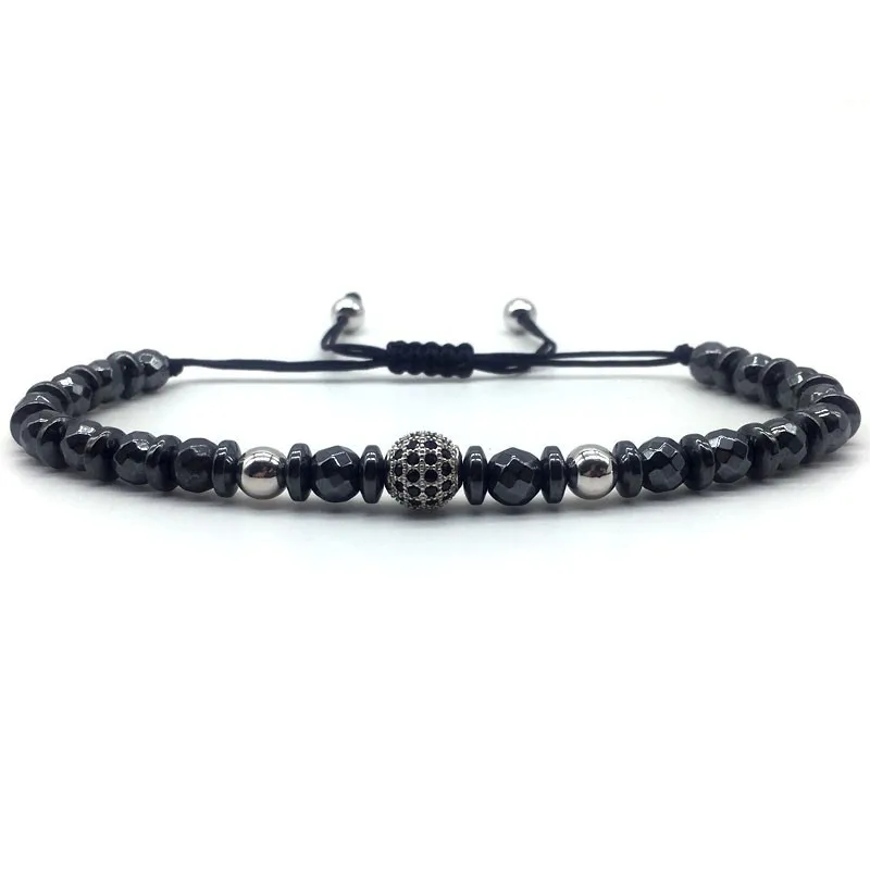 2020 New Design Pave CZ Charm Bracelet Men Adjustable Braided Macrame Bead Bangle For Jewelry Gift | Украшения и аксессуары