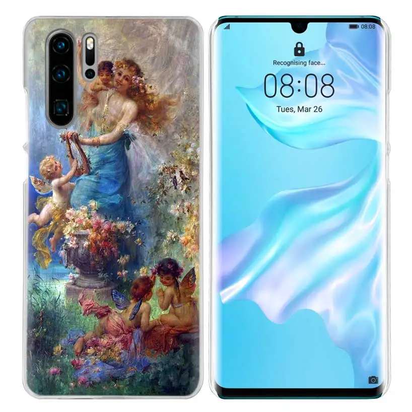 04 Чехол с рисунком ангела Купидона для huawei P20 P30 P Smart Nova 4 3i P10 P9 P8 mate 10 20 lite Pro Mini жесткий чехол для телефона из поликарбоната - Цвет: 04