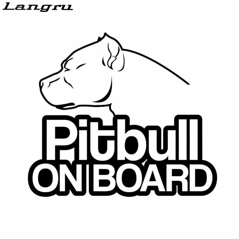 Langru Personality I Pitbull на доске собака виниловая забавная Водонепроницаемая
