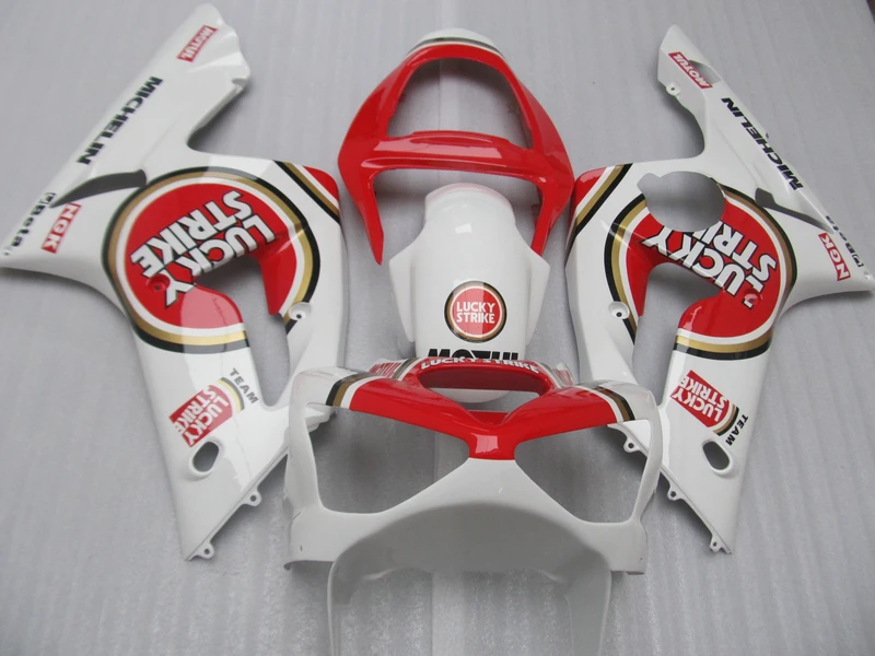 

Комплект пластиковых обтекателей под давлением для Kawasaki Ninja ZX6R 03 04, комплект красных и белых обтекателей ZX6R 2003 2004 OT08