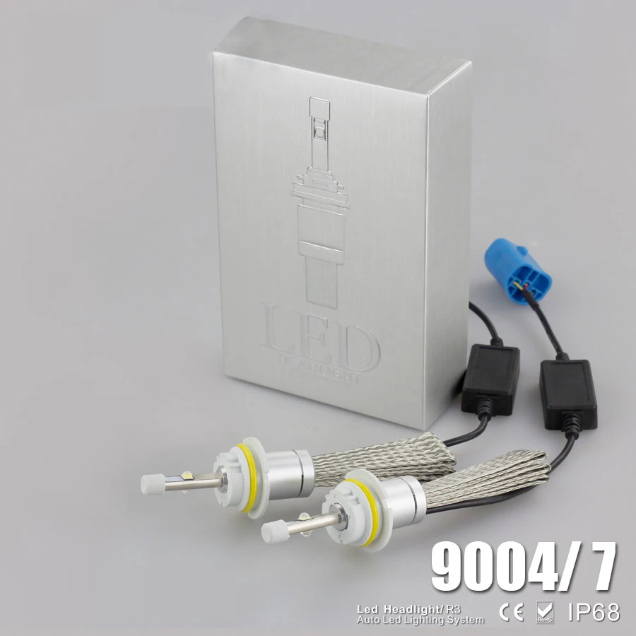 2 шт./компл. 9004 Авто СВЕТОДИОДНЫЕ Фары белый 6000 К LED Автомобилей фара Ксенон туман