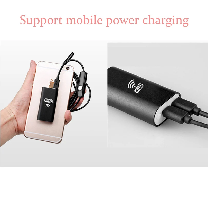 Smartphone WIFI Endoscope for apple iphone Android ios windws Wireless Borescope Camera Soft Wire IP67 Waterproof HD lens | Мобильные