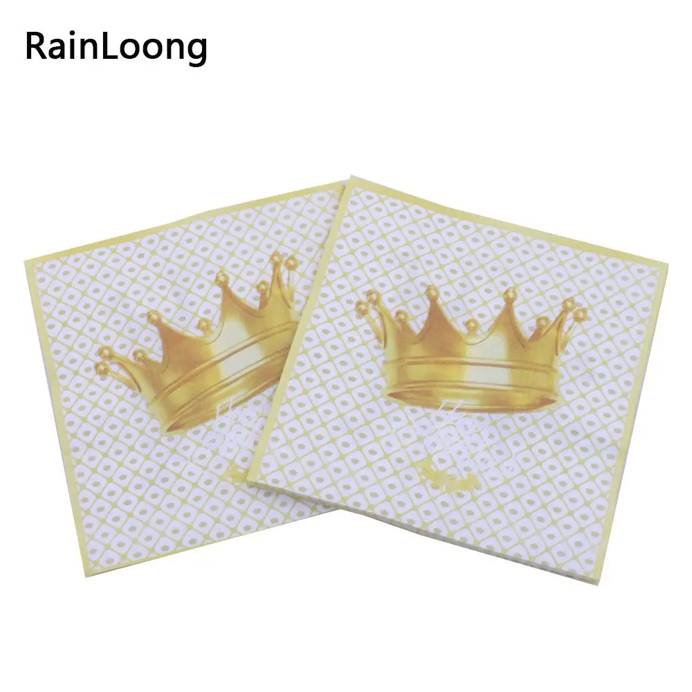 [Rainloong] Корона из бумаги салфетки для праздников и вечерние поставщик ткани декоративные салфетки Guardanapo 33 см* 33 см 20 шт./упак./лот - Цвет: as picture