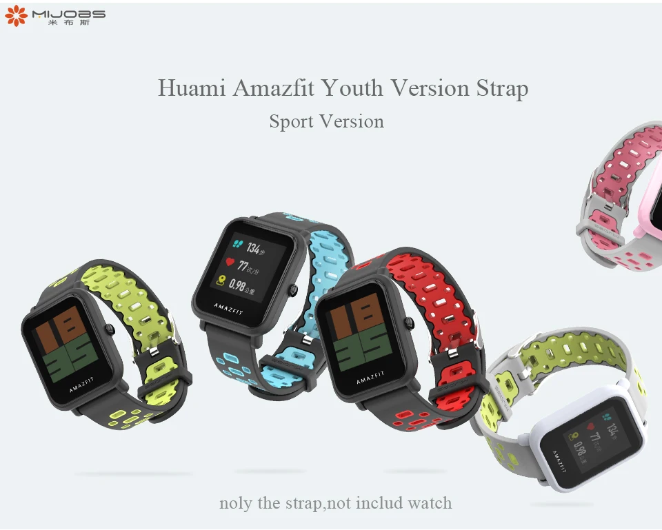 Mijobs 20 мм Amazfit GTS спортивный ремешок силиконовый ремешок для Xiaomi Huami Amazfit Bip BIT PACE Lite аксессуары для смарт-браслета часы