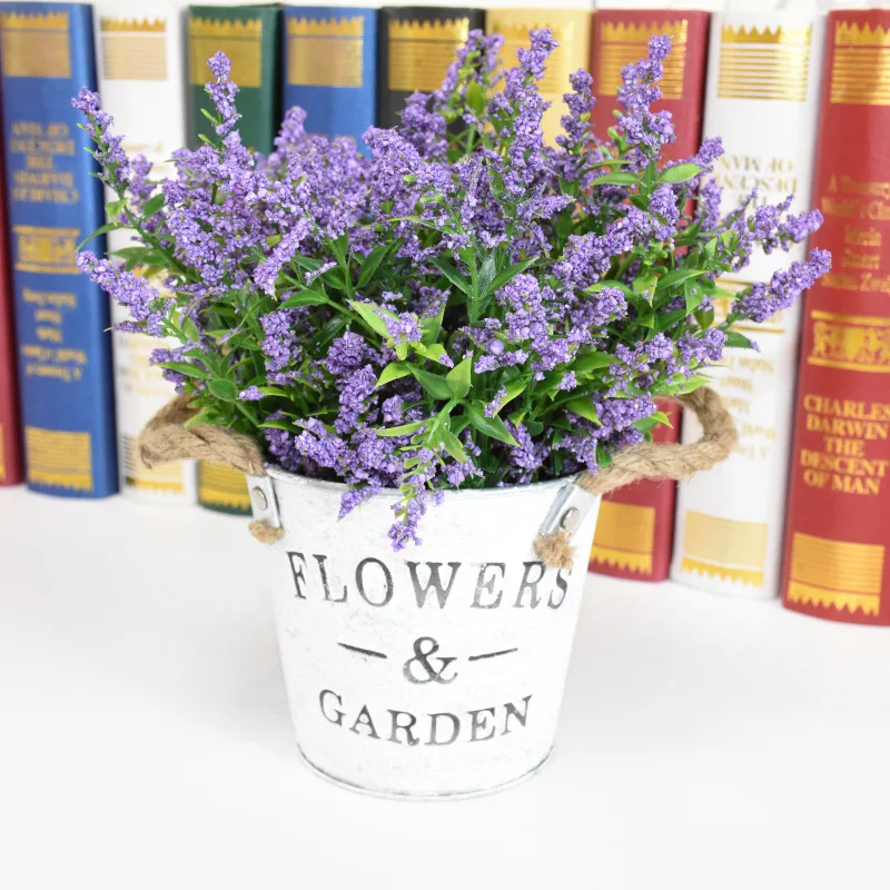 Металлический цветочный горшок в стиле ретро 1 шт. Водонепроницаемый Креативный