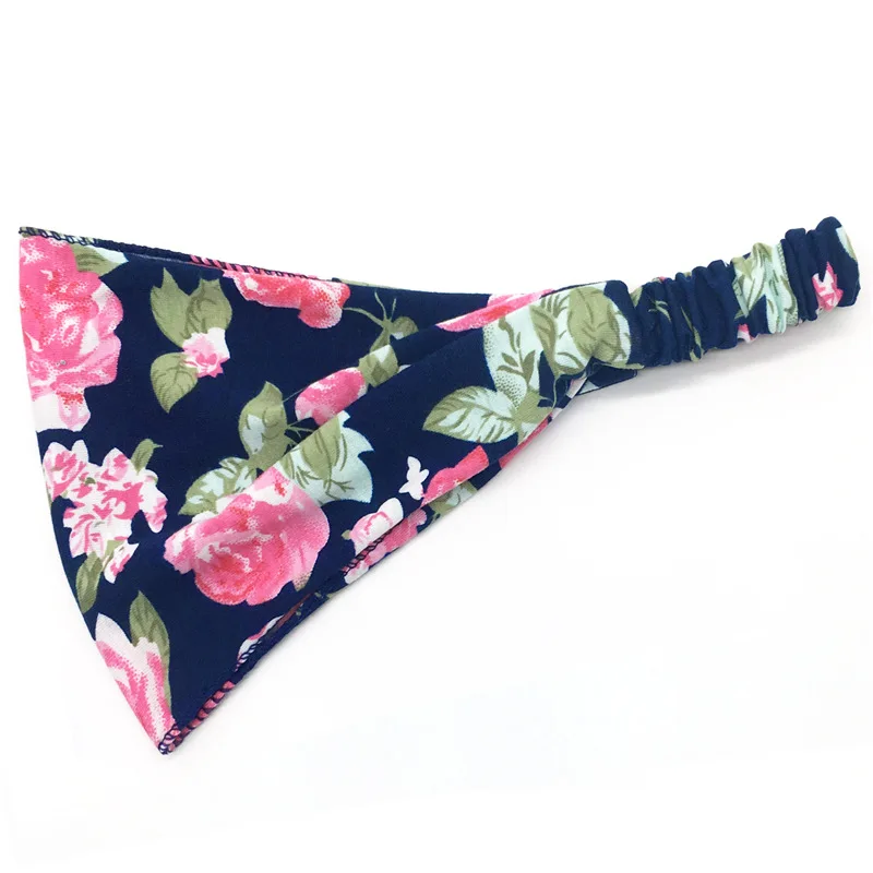 24 43 цвета, богемные, бохо, широкие, хлопковые, тянущиеся, женские повязки на голову для йоги, головной убор, тюрбан, головной убор, повязки для волос, бандана - Цвет: 24