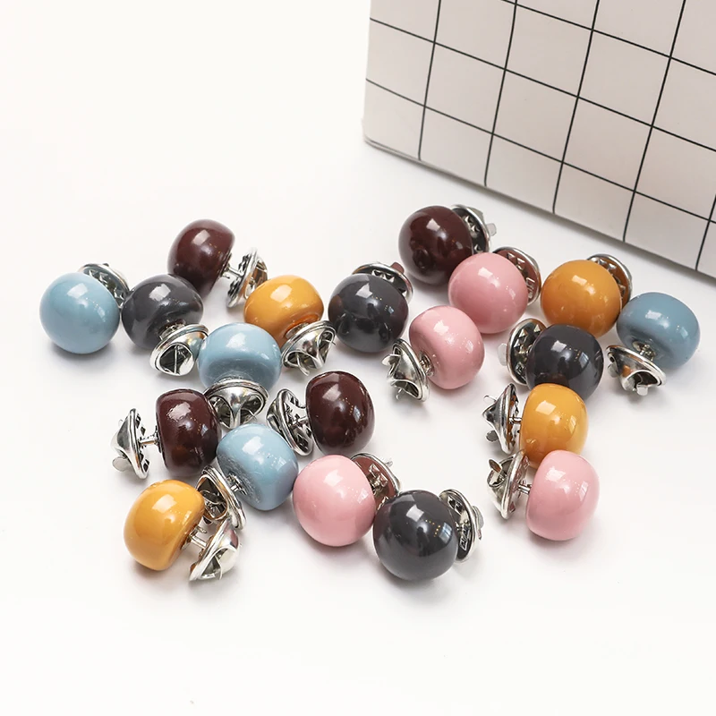 16color Women's high-end brooch Korea simple fashion pearl button High Quality Knitting sweater Jewelry Accessorise | Украшения и