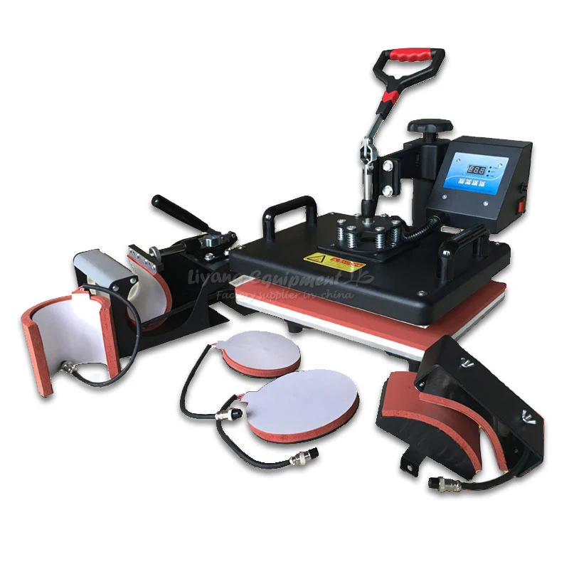 Goedkoop Zes-In-een Multifunctionele Warmte Persmachine Overdracht Telefoon Shell Kleur Veranderende Cup Hot Stamping