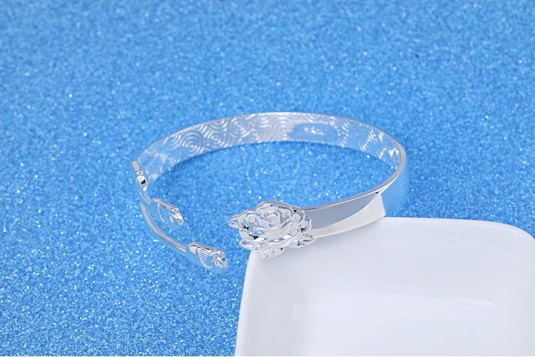 925 пробы серебряный браслет Marquise Rose flower girl Femme роскошный бренд Braclet женский браслет Pulseira Love Feminina SB029