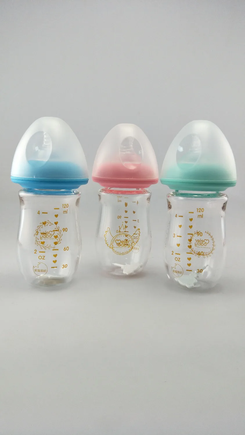 Meierbaby бутылочка для новорожденных(M8228); высокое боросиликатное стекло; без бисфенола; жидкий силиконовый материал; S отверстие(медленный поток