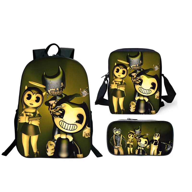 DENGPAO bendy and The Ink Machine школьные сумки рюкзак набор модный для ноутбука подростков