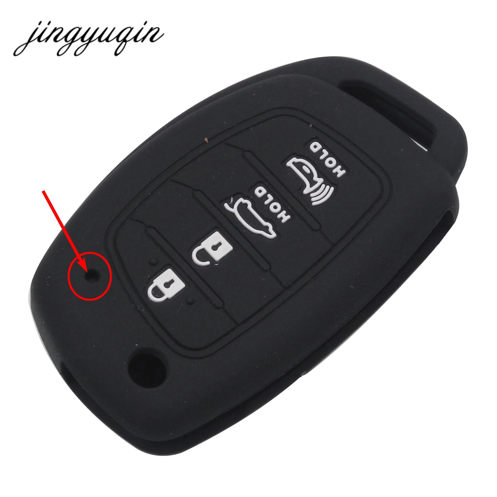 Jingyuqin новый силиконовый чехол с откидной крышкой 4 кнопками подходит для HYUNDAI ix45