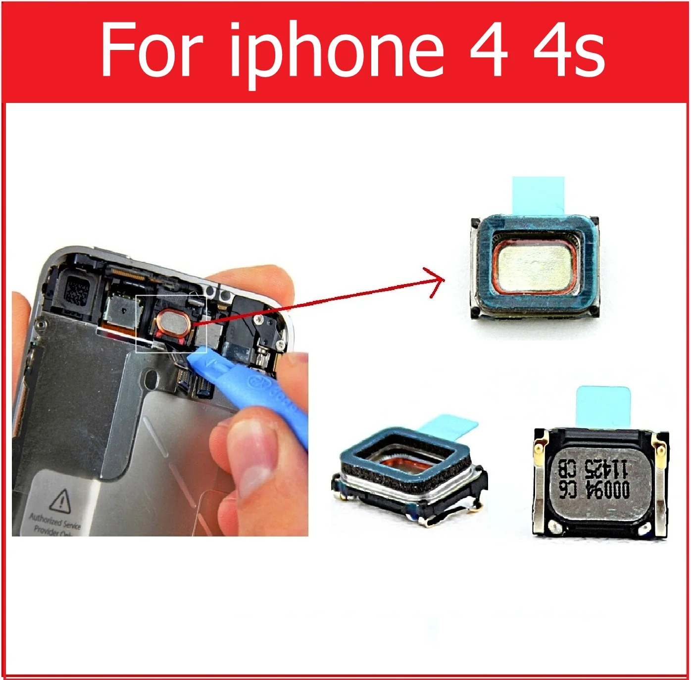 For 4 4s Динамик для iPhone 4, 4S, 5, 5S, 5c, SE, 6, 6 S, 7, 8 Plus, X, ушной динамик, ушной динамик, запасные части для сотового телефона - Цвет: For 4 4s