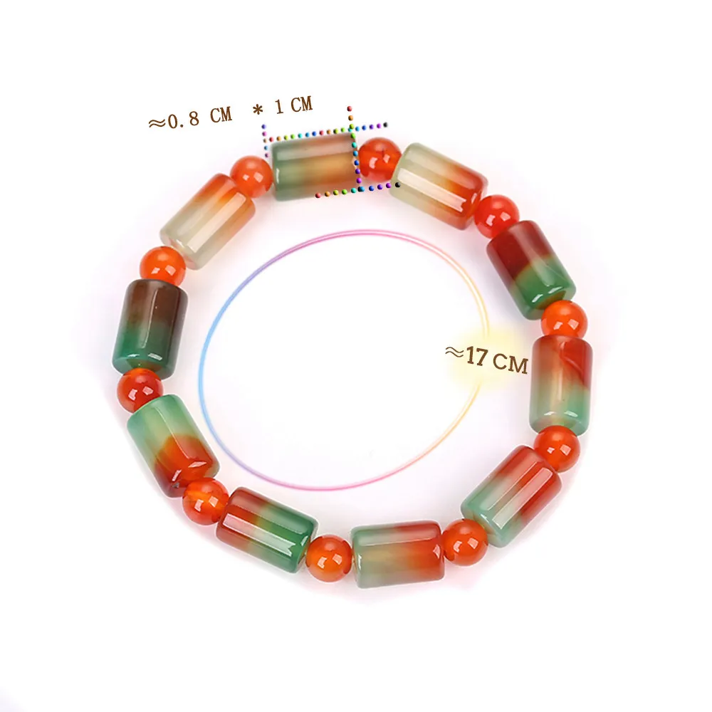 Бусины дзи браслет Янтарный эластичный драгоценный камень ювелирные изделия из