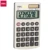 Калькулятор Deli E1120 с металлическим карманом, миниатюрный калькулятор на 8 цифр, с двойной батареей и солнечной батареей, ручная работа, офисные канцелярские принадлежности - изображение