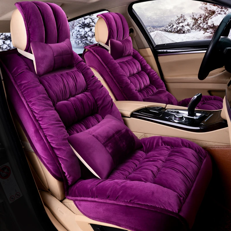 3D полностью закрытый короткий плюшевый чехол для сиденья зимние коврики подушка