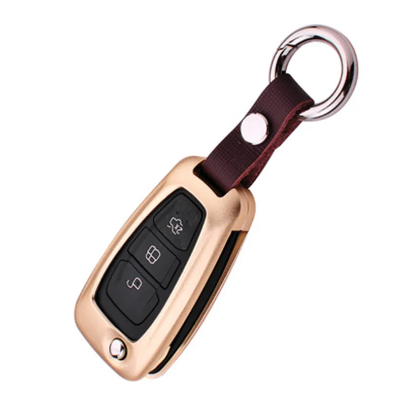 Чехол для ключа Ford Focus 3 Mk3 Mk4 Ranger Kuga Ecosport Edge Mondeo титановый автомобильного 4 цвета