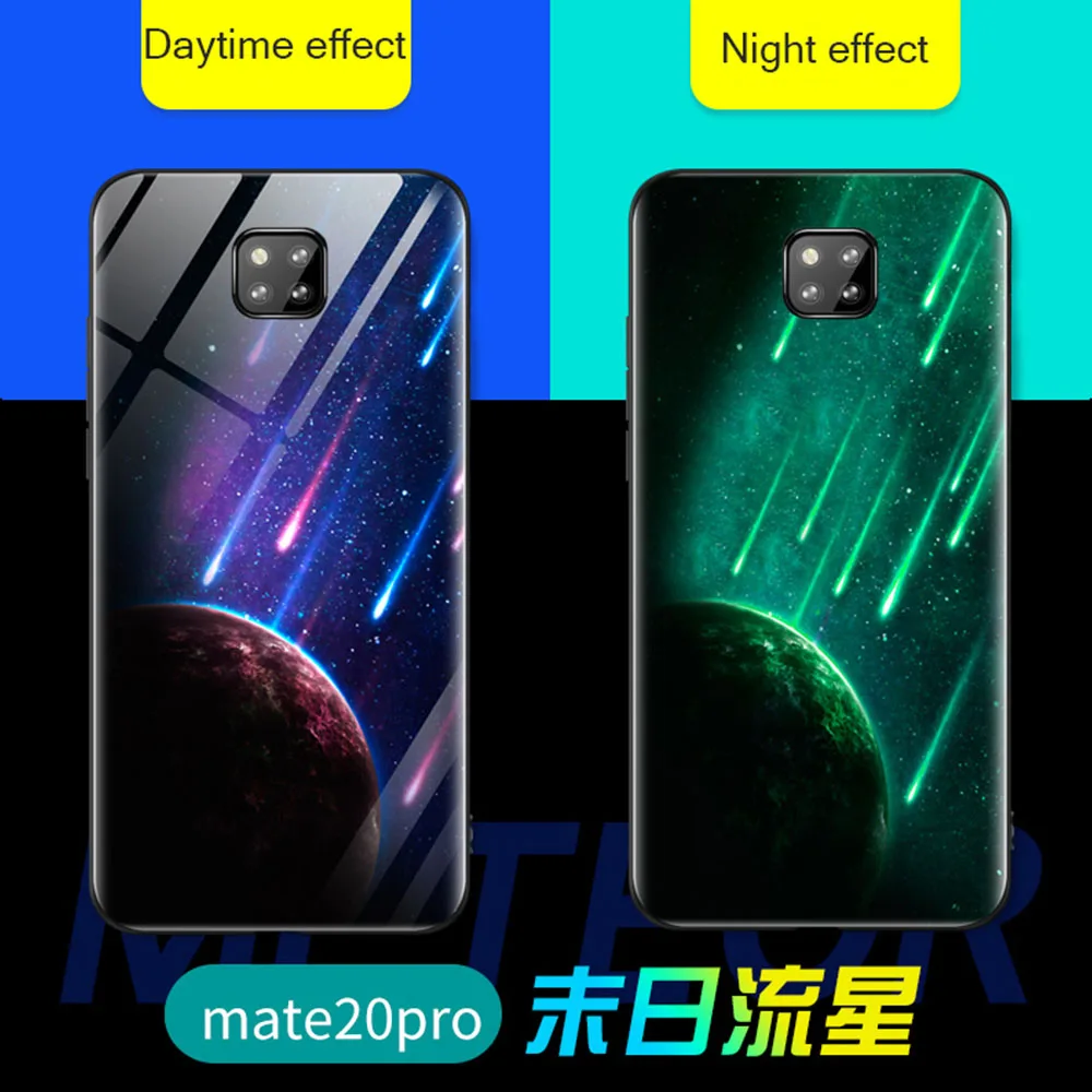 Luminous Phone Case For Huawei Honor Play 8X Max 9 10 Lite Mate 20 Pro P10 P20 Plus Nova 3 Tempered Glass Cases |