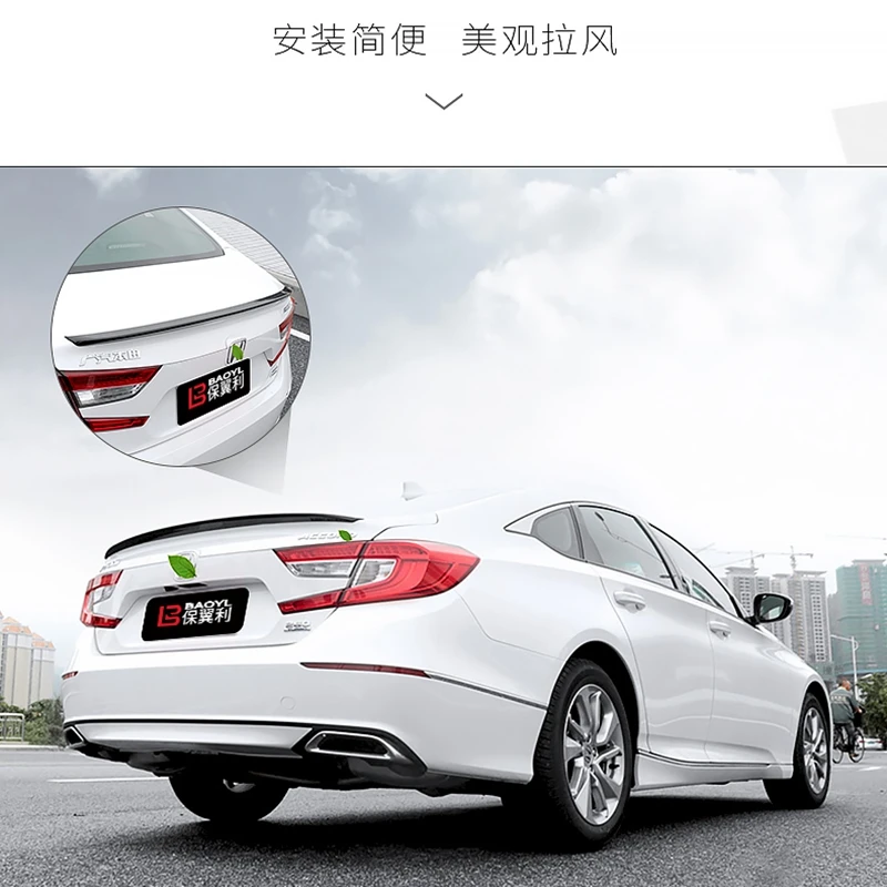 

For Honda Accord Spoiler 2018 10Th Car Tail Wing Decoration High Quality ABS Plastic Unpainted Primer Rear Trunk Spoiler
