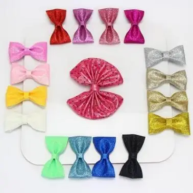 

20pcs/lot New Sweet Glitter bow Hair Clip Kids Hairclips Girls Shiny hairclips turban Girl hair accessories