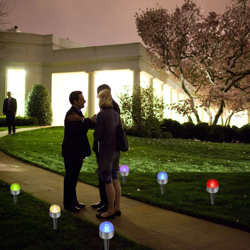 Светодиодный RGB светильник для газона с дистанционным управлением лампа двора