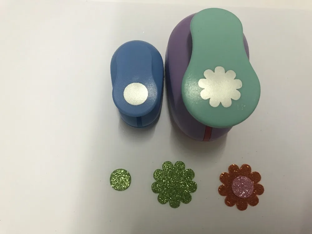 free shipping 1.6cm circle Paper Puncher and 3.7cm sun flower craft punch set Punch Craft Scrapbooking eva hole for DIY | Канцтовары для