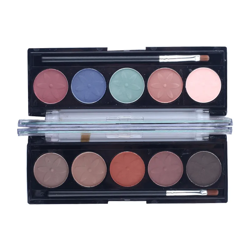 Профессиональная палитра теней для век 5 цветов матовые тени макияжа Гладкий