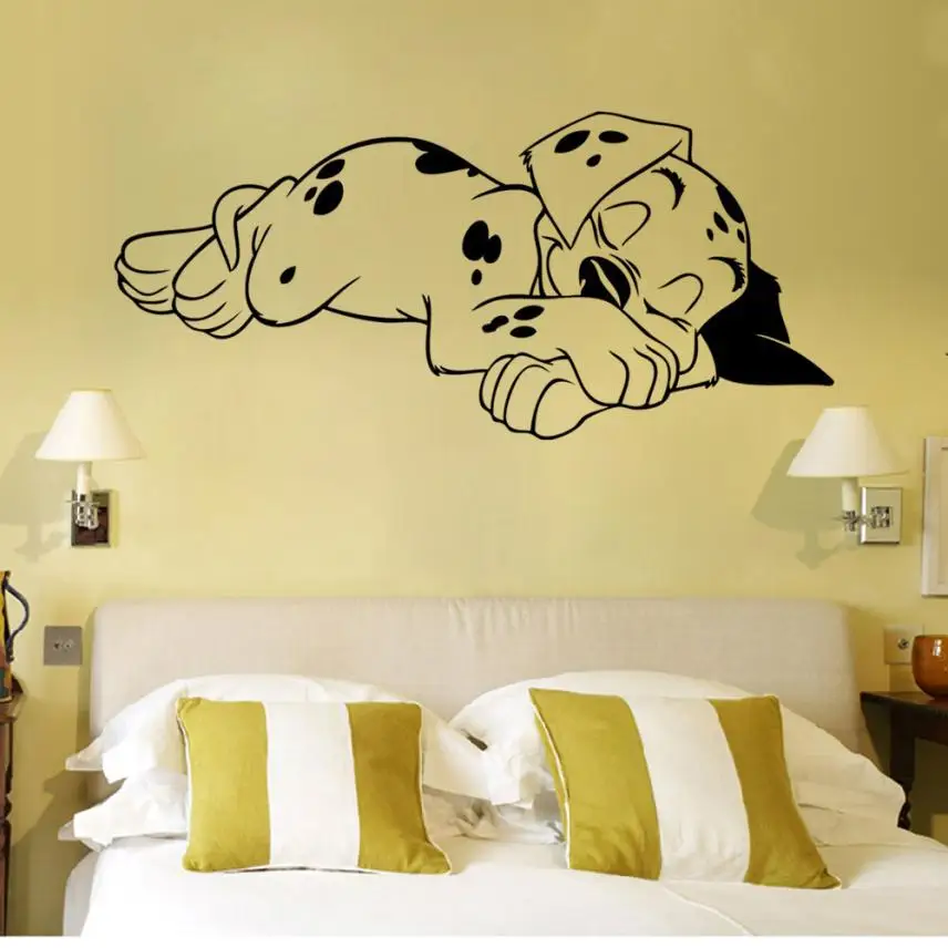 Home Decor Sleeping Puppy Bedroom Wall Stickers Vinyl Decals wall sticker Deco mirror AU7 | Дом и сад