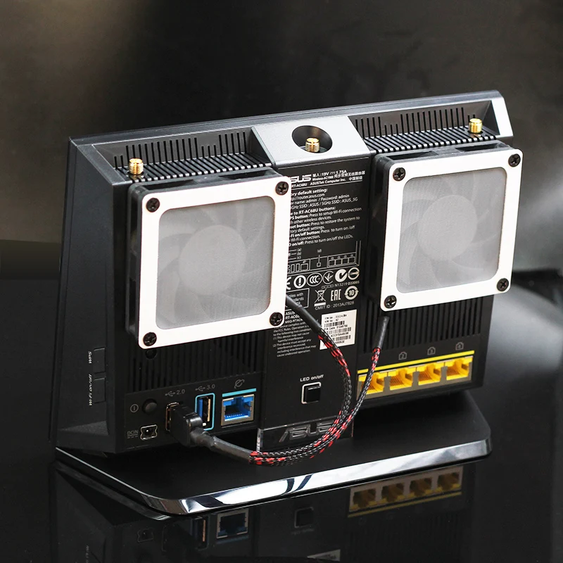 Новый AC68U AC86U EX6200 Tenda AC15 AC1900P маршрутизатор 7 см вентилятор тепловыделения