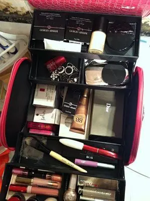 Плечо профессиональная косметика мешок мода PU Жесткий чехол Макияж Box 23 цвета