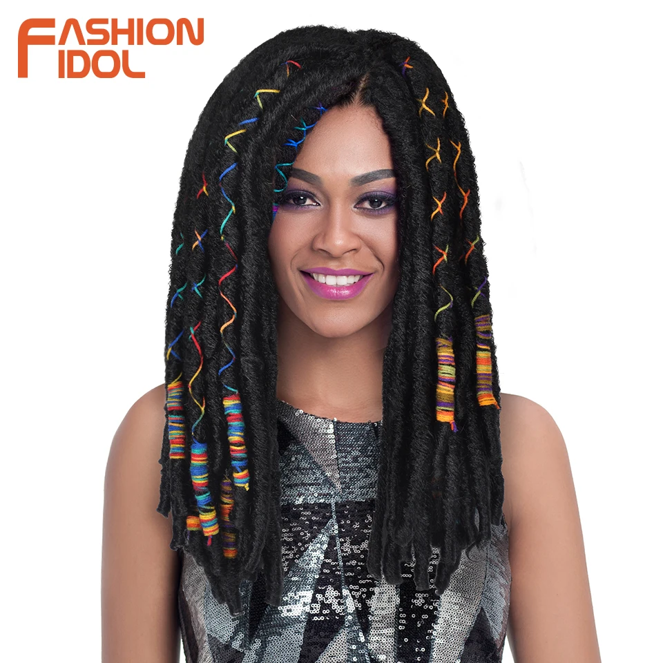 Мода IDOL Faux Locs волосы крючком косички 20 дюймов мягкие натуральные Kanekalon синтетические волосы для наращивания 10 стендов/упаковка богинские волосы