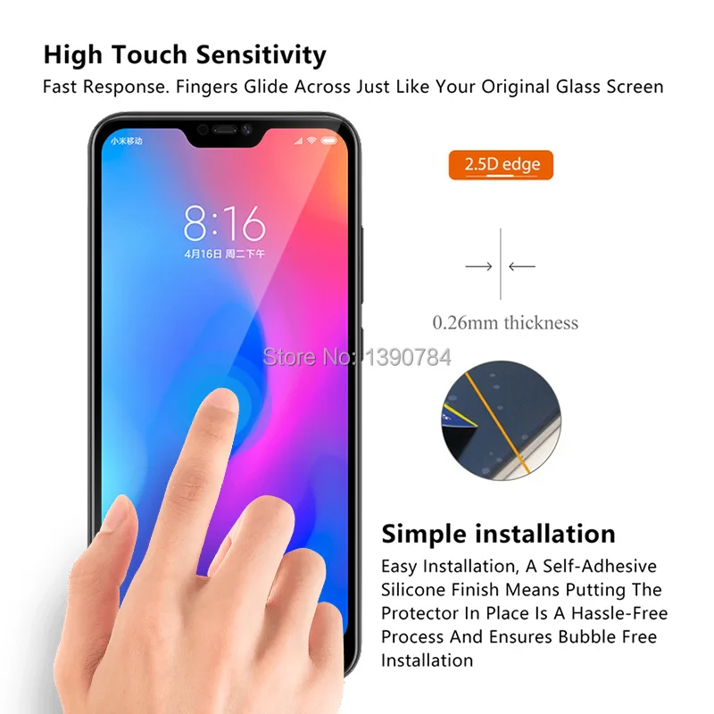 2.5D полное покрытие закаленное Стекло для Xiaomi Mi A2 Lite 5 84 &quotЭкран протектор A2Lite
