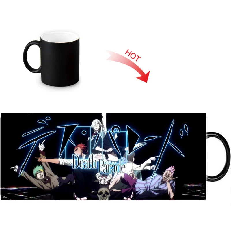 Death Parade холодная горячая Чувствительная кружка тепломеняющая Цветная